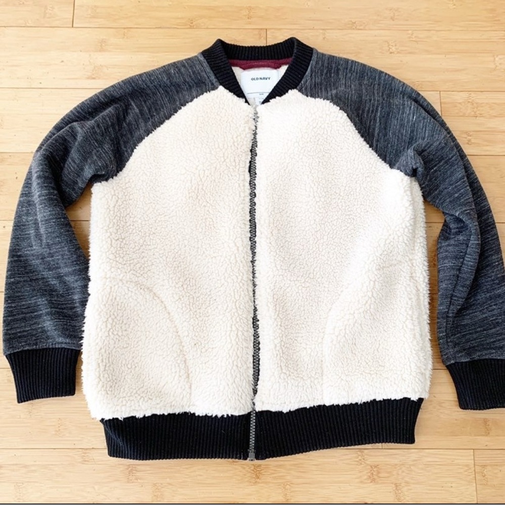 VGUC Old Navy Raglan Sherpa Jacket